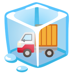 delivery truck and ice