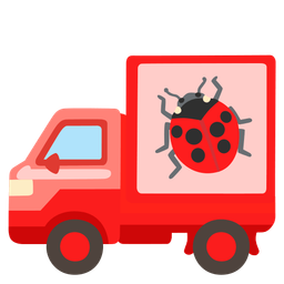 delivery truck and lady beetle