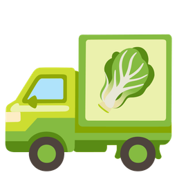 delivery truck and leafy green