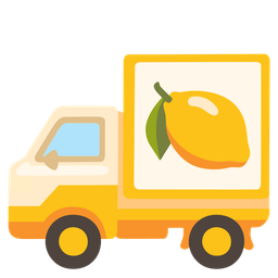 delivery truck and lemon