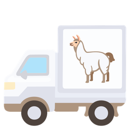 delivery truck and llama