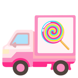 delivery truck and lollipop