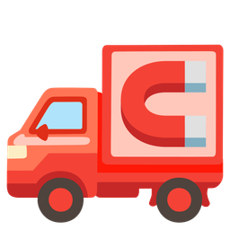 delivery truck and magnet