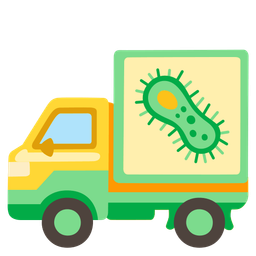 delivery truck and microbe