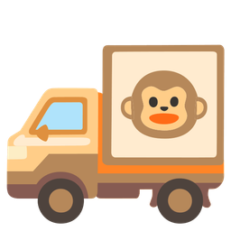 delivery truck and monkey face