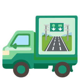 delivery truck and motorway