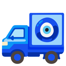 delivery truck and nazar amulet