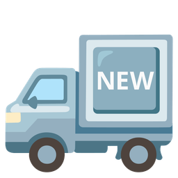 delivery truck and NEW button