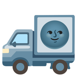 delivery truck and new moon face