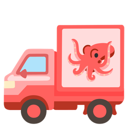 delivery truck and octopus