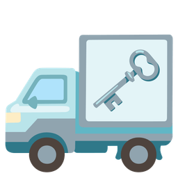 delivery truck and old key