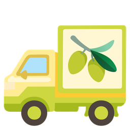 delivery truck and olive