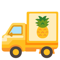 delivery truck and pineapple