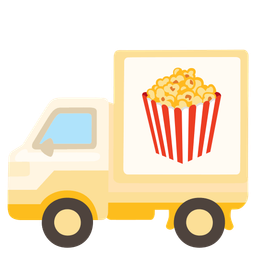 delivery truck and popcorn