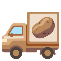delivery truck and potato