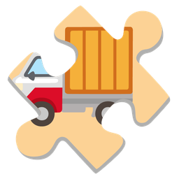 delivery truck and puzzle piece