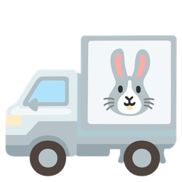 delivery truck and rabbit face