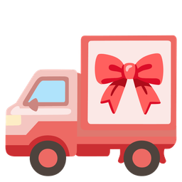 delivery truck and ribbon