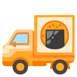 delivery truck and rice cracker