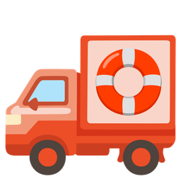 delivery truck and ring buoy