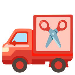 delivery truck and scissors