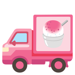 delivery truck and shaved ice