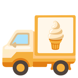 delivery truck and soft ice cream