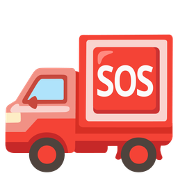 delivery truck and SOS button