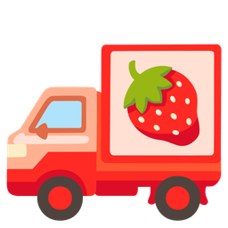delivery truck and strawberry