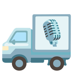 delivery truck and studio microphone