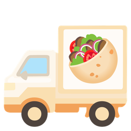 delivery truck and stuffed flatbread