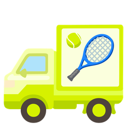 delivery truck and tennis