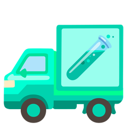 delivery truck and test tube