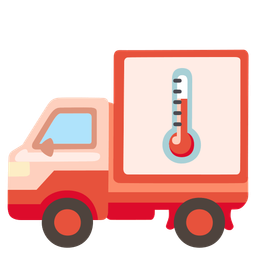 delivery truck and thermometer