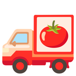 delivery truck and tomato
