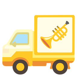 delivery truck and trumpet