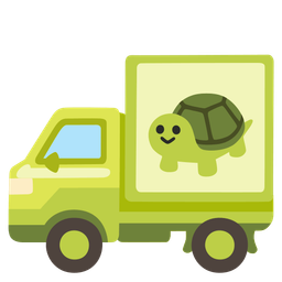 delivery truck and turtle