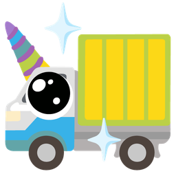delivery truck and unicorn