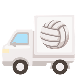 delivery truck and volleyball