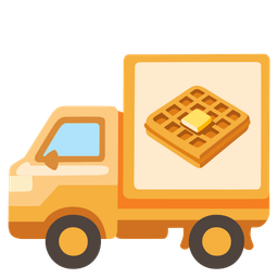 delivery truck and waffle