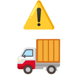 delivery truck and warning
