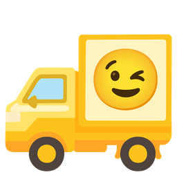 Delivery truck and Winking face