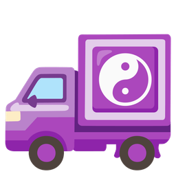 delivery truck and yin yang