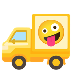 Delivery truck and Zany face