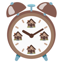 Derelict house and Alarm clock