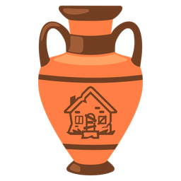 Derelict house and Amphora