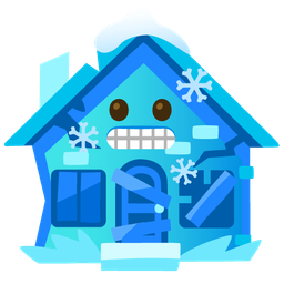 Derelict house and Cold face