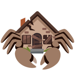 Derelict house and Crab