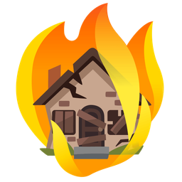 Derelict house and Fire