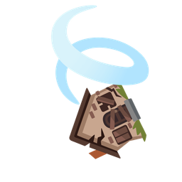 Derelict house and Leaf fluttering in wind